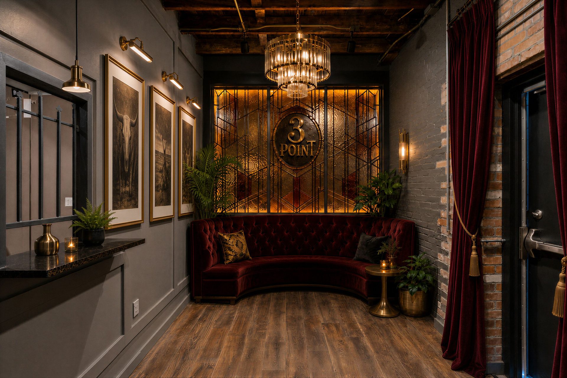 The Entry at 3 Point, a private members club and 1920s speakeasy in Fort Worth, Texas
