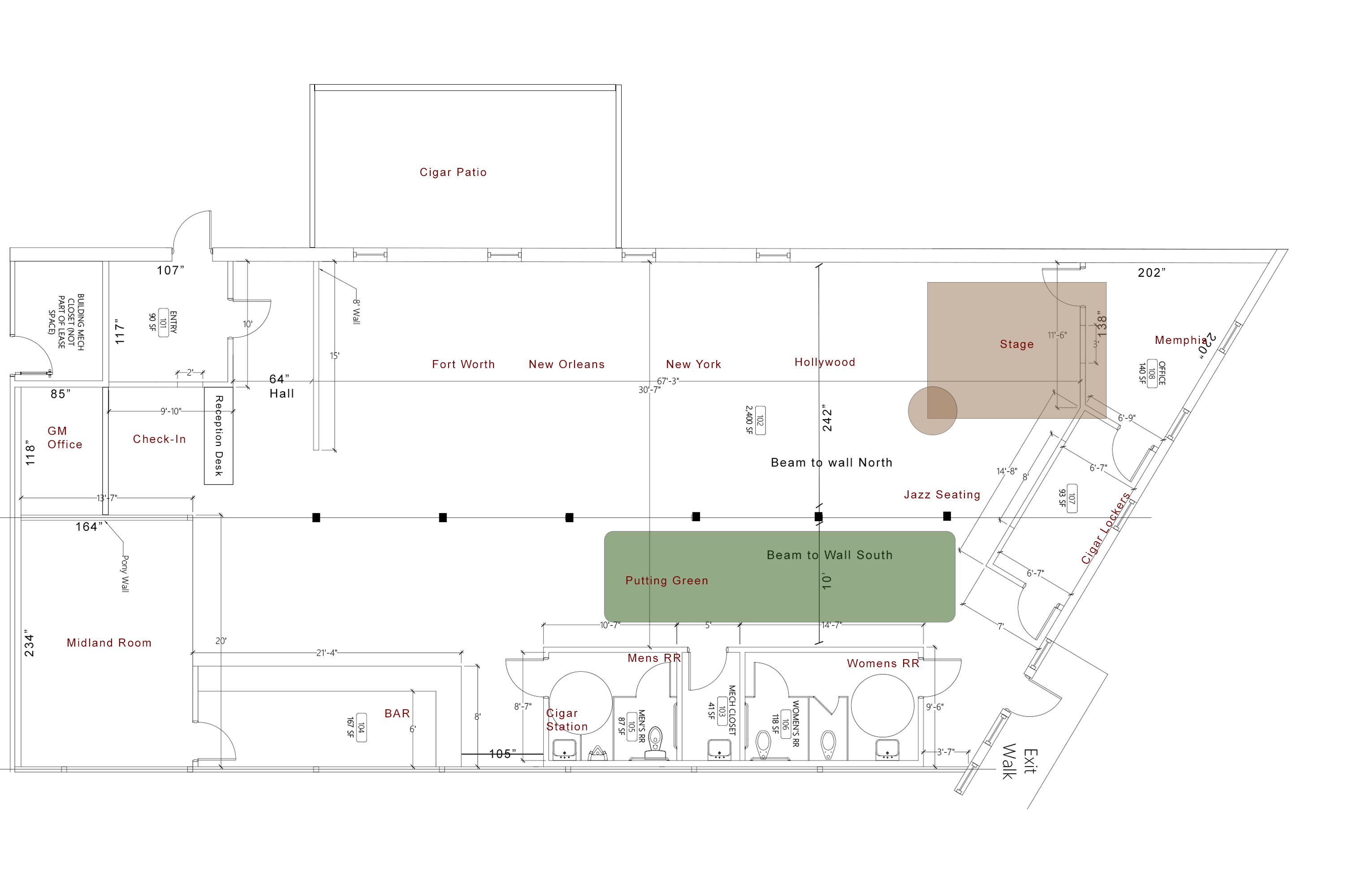 3 Point floor plan, room by room layout
