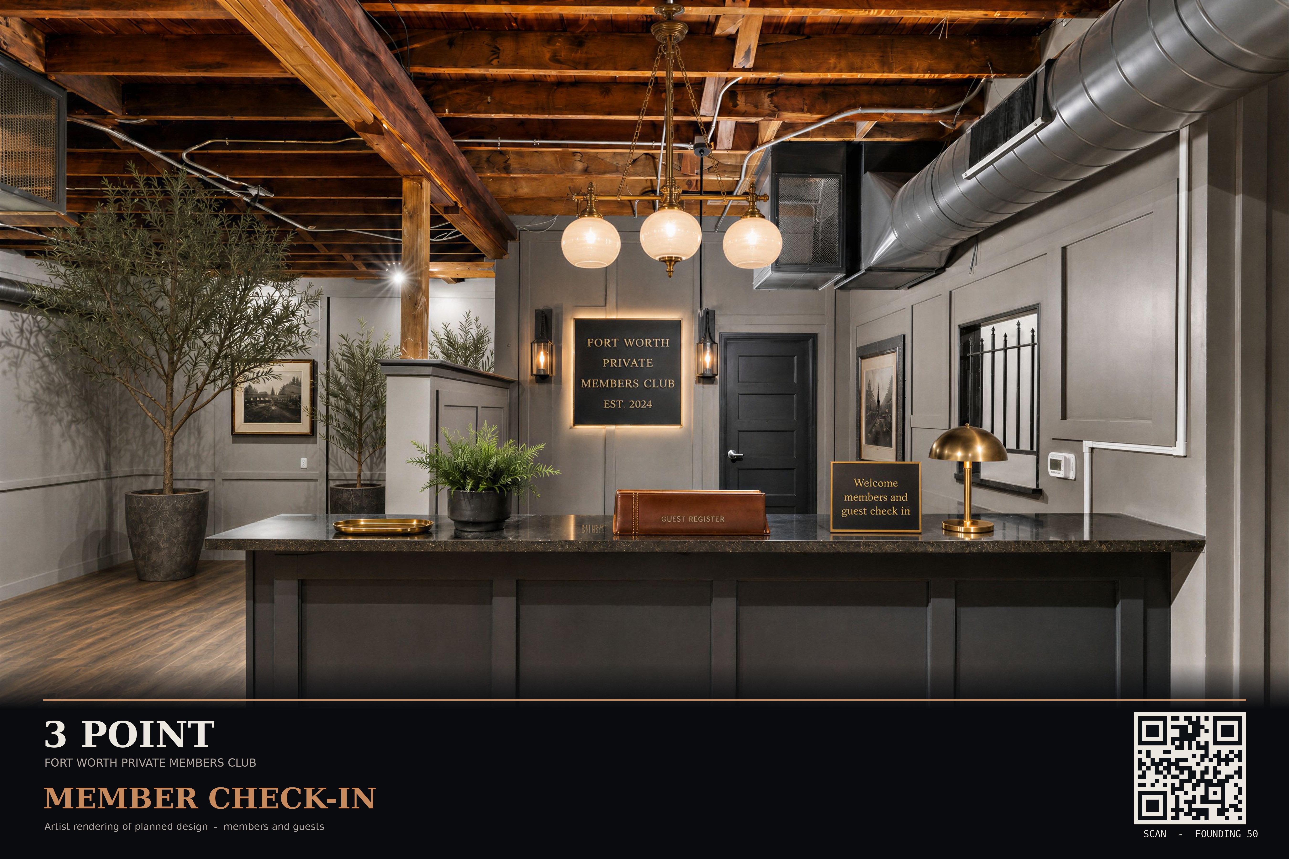Member Check-In, artist rendering of the planned design