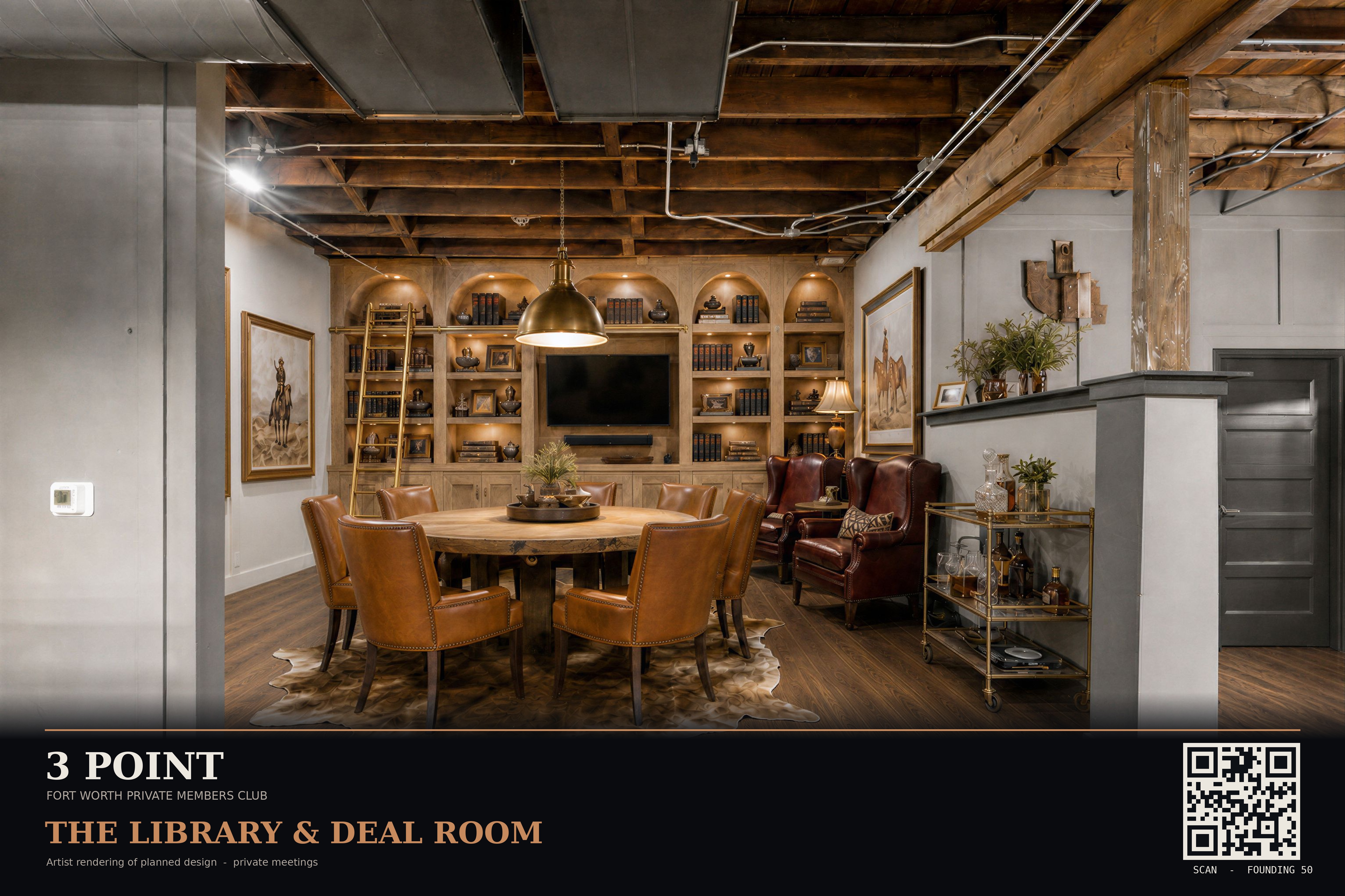 The Library and Deal Room, artist rendering of the planned design